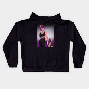 Asexual Pride Colors Kids Hoodie